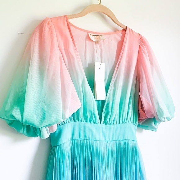 Rococo Sand Emi Ombré Pleated Mini Dress - Picture 11 of 16